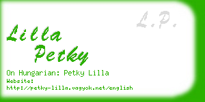 lilla petky business card